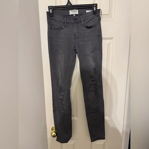 Frame Denim Women's Charcoal Skinny Jeans